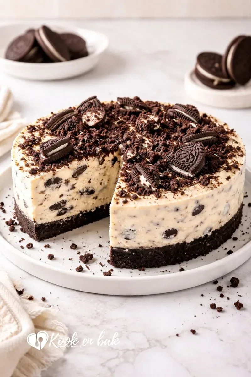 high protein Oreo cheesecake www.kookenbakrecepten.nl