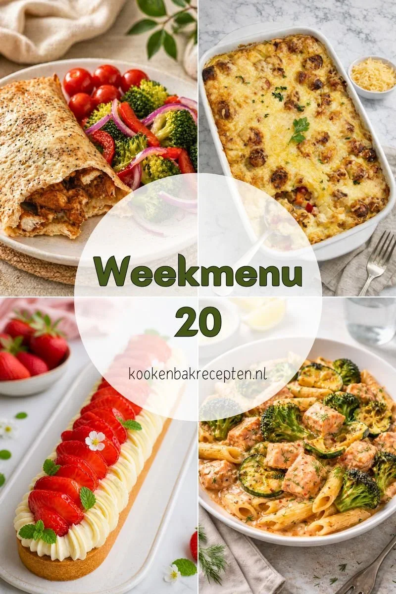 Weekmenu 20 www.kookenbakrecepten.nl