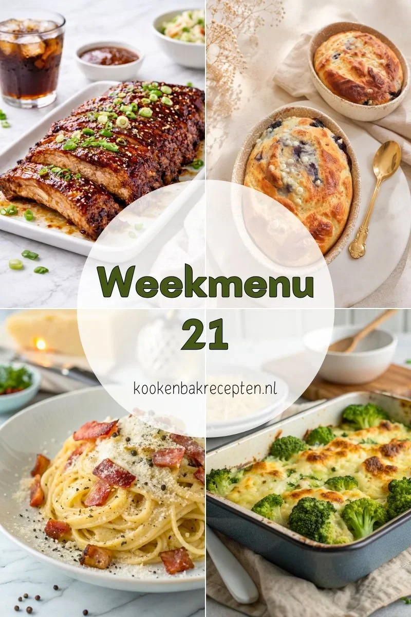 Weekmenu 21 www.kookenbakrecepten.nl