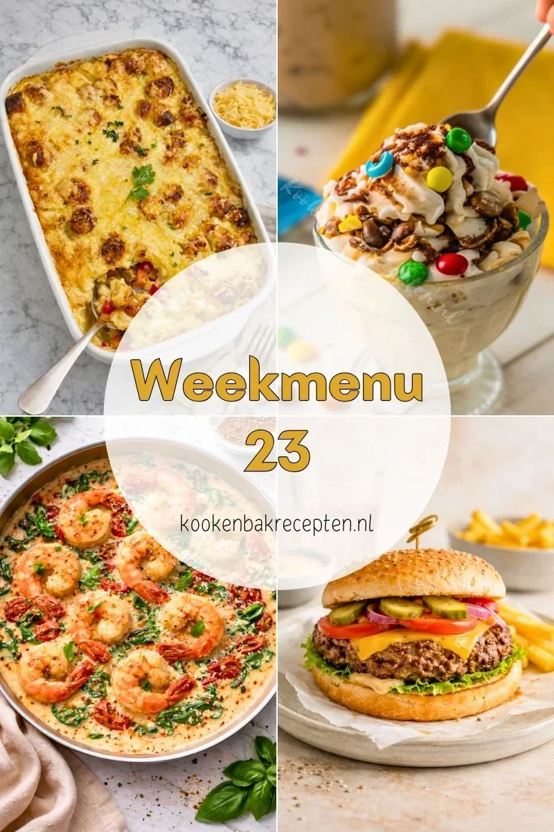 Weekmenu 23 www.kookenbakrecepten.nl