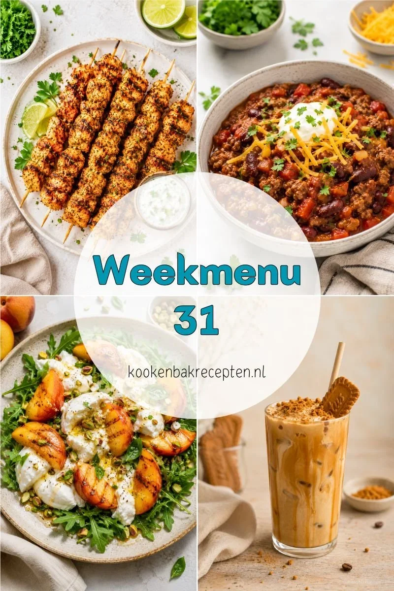 Weekmenu 31 www.kookenbakrecepten.nl