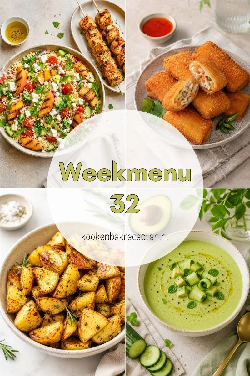 Weekmenu 32 10 zomerse bijgerechten voor BBQ, vakantie en etentjes www.kookenbakrecepten.nl