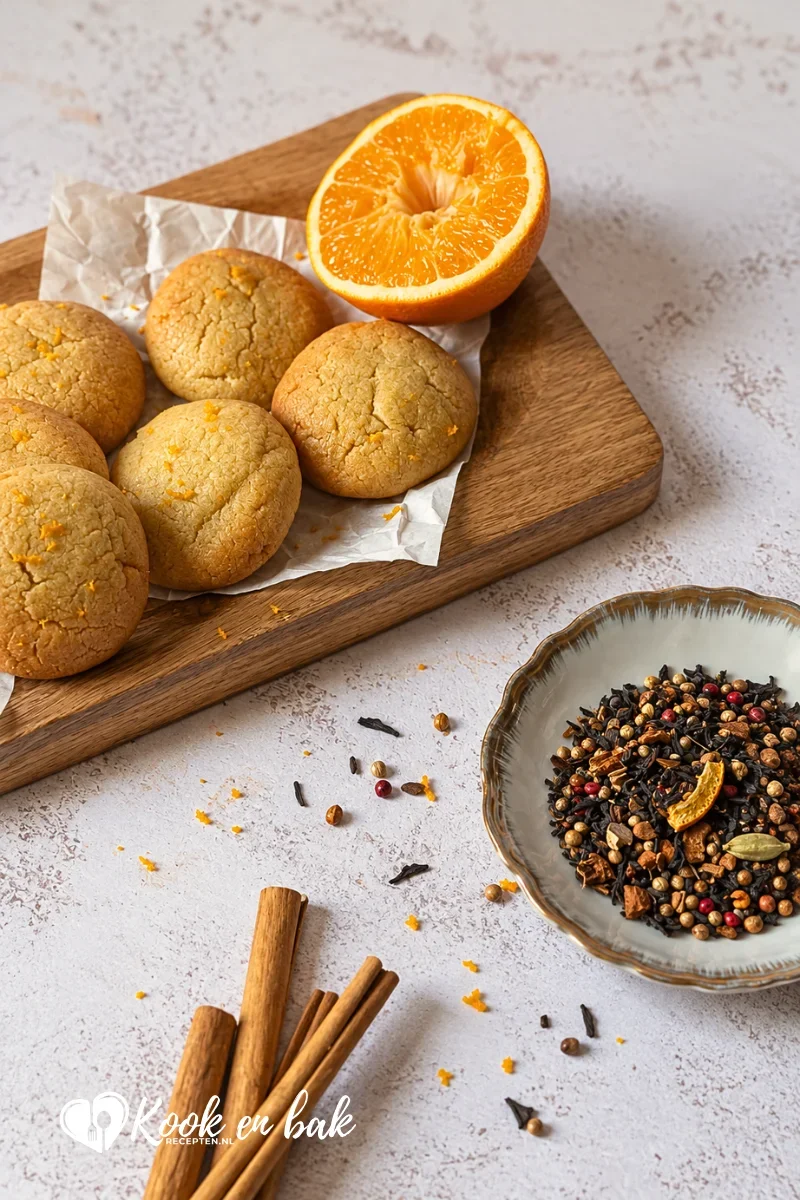 Sinaasappelkoekjes met thee