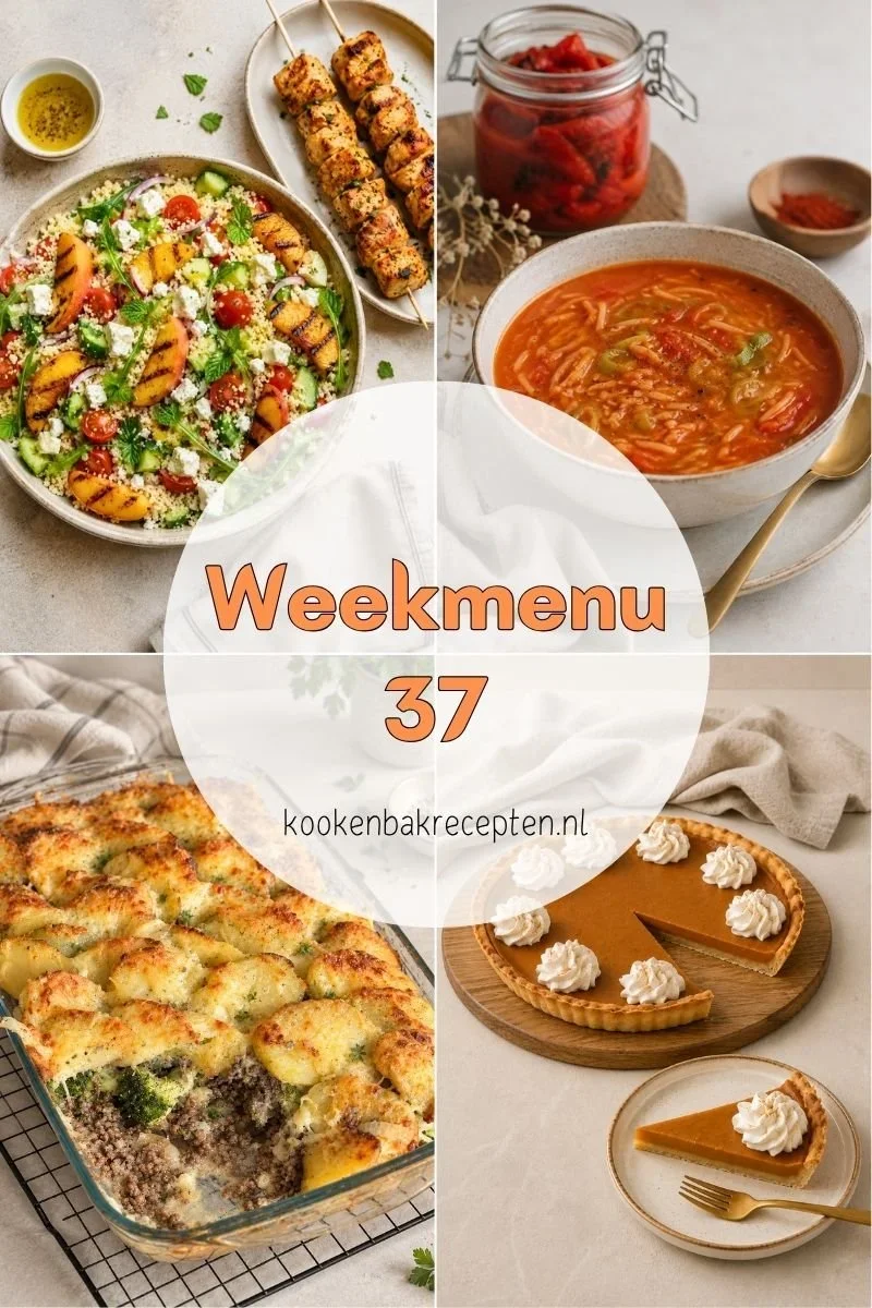 Weekmenu 37 www.kookenbakrecepten.nl