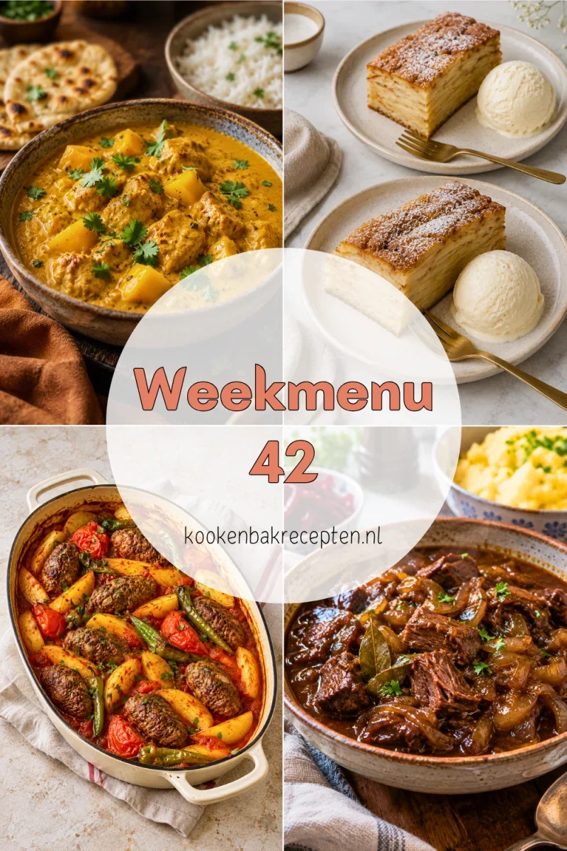 Weekmenu 42 makkelijke herfstrecepten
