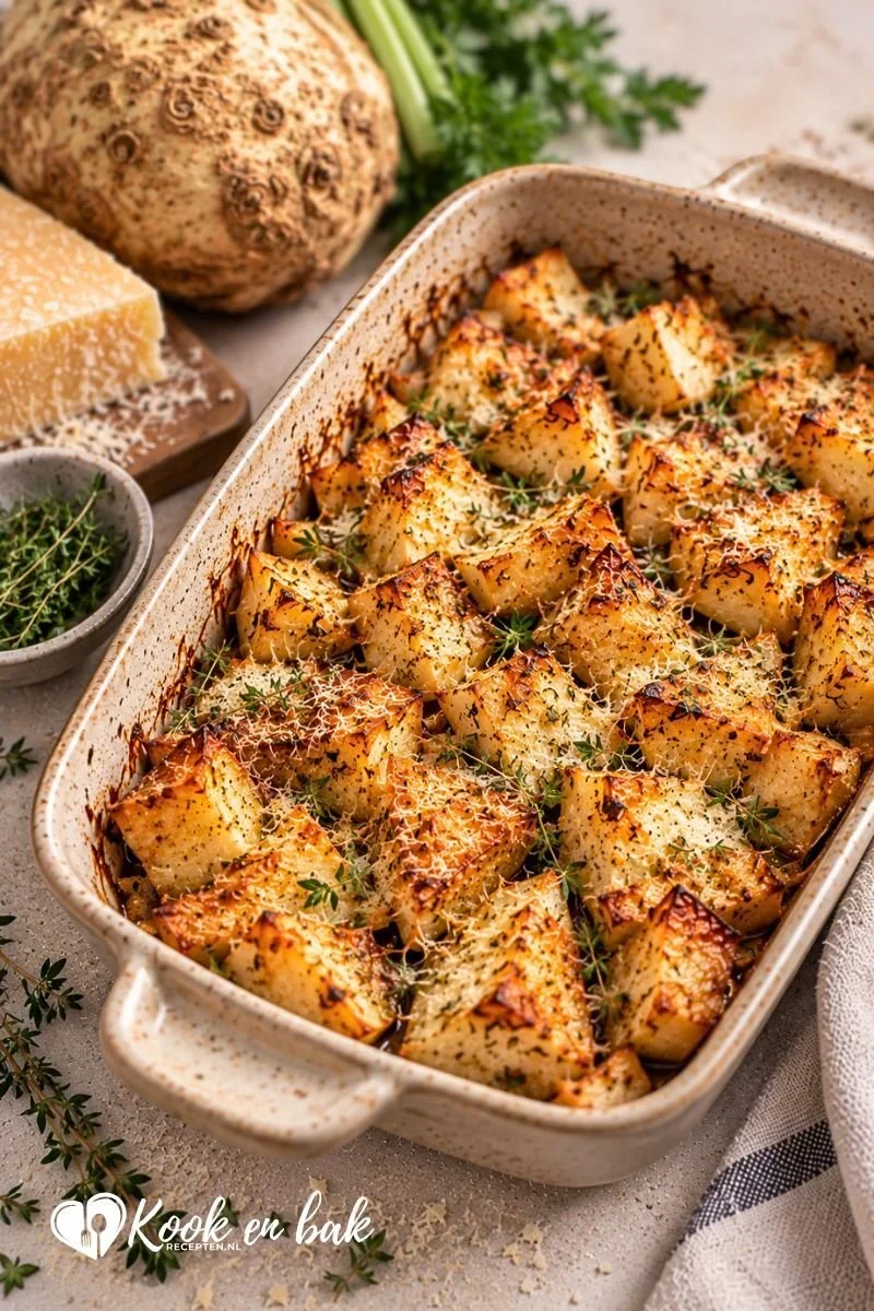 uit de oven met Parmezaanse kaas
